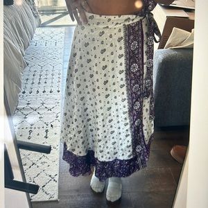 Purple Reversible wrap skirt